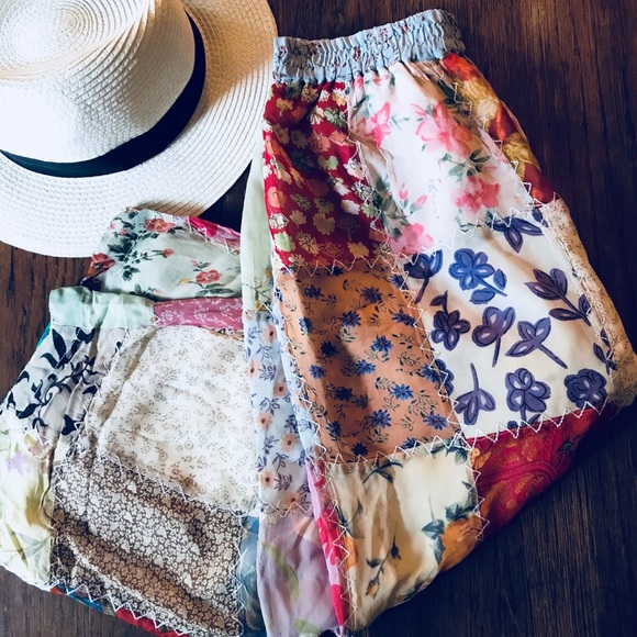 Sacred Threads Pants - Sacred Threads Bohemian Gypsy Summer Crop Pants